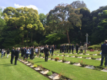Commonwealth War Cemetery in Hodogaya-Yokohama on ANZAC Day